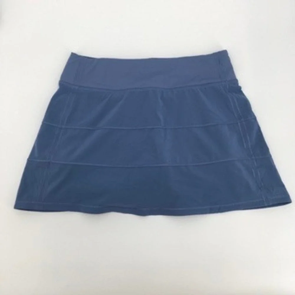 Lululemon Pace Rival Skirt Skort Sz 4 Tall Blue Pickleball Tennis Golf Run